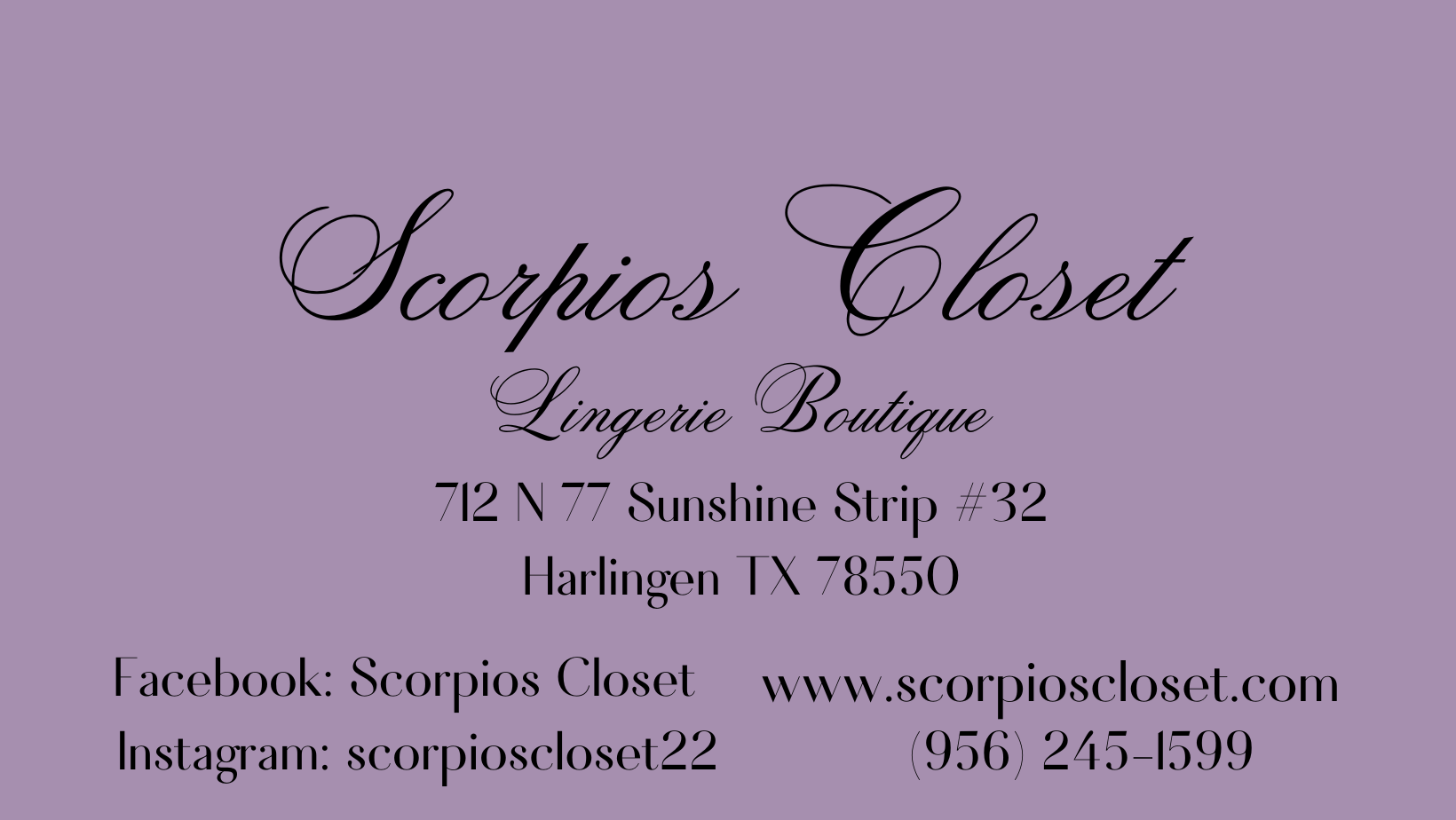 Home Scorpio s Closet